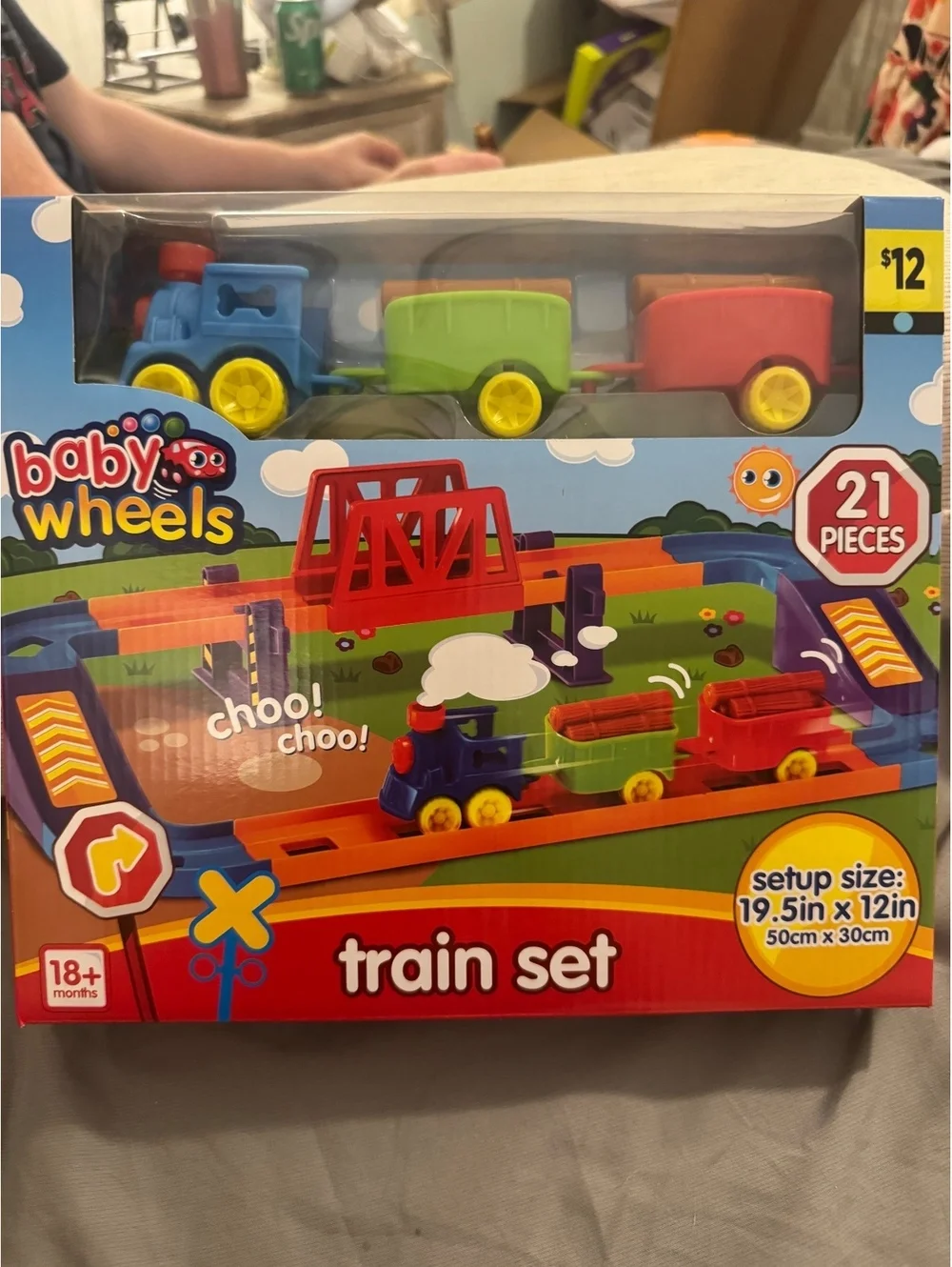 Baby Wheels 21-Piece Train Set with Tracks and Bridge
